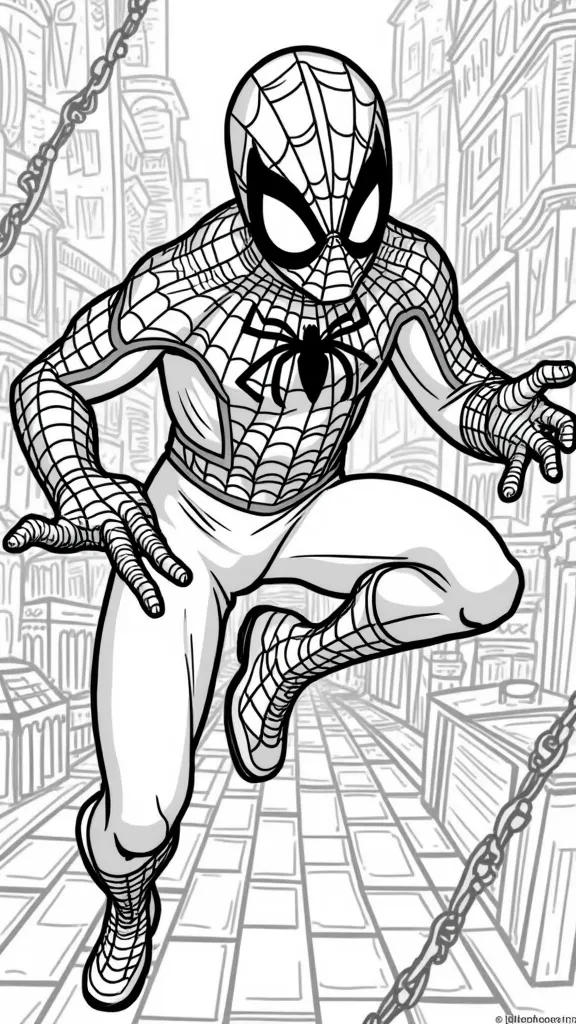 miles morales à travers les coloriages de vers d’araignée